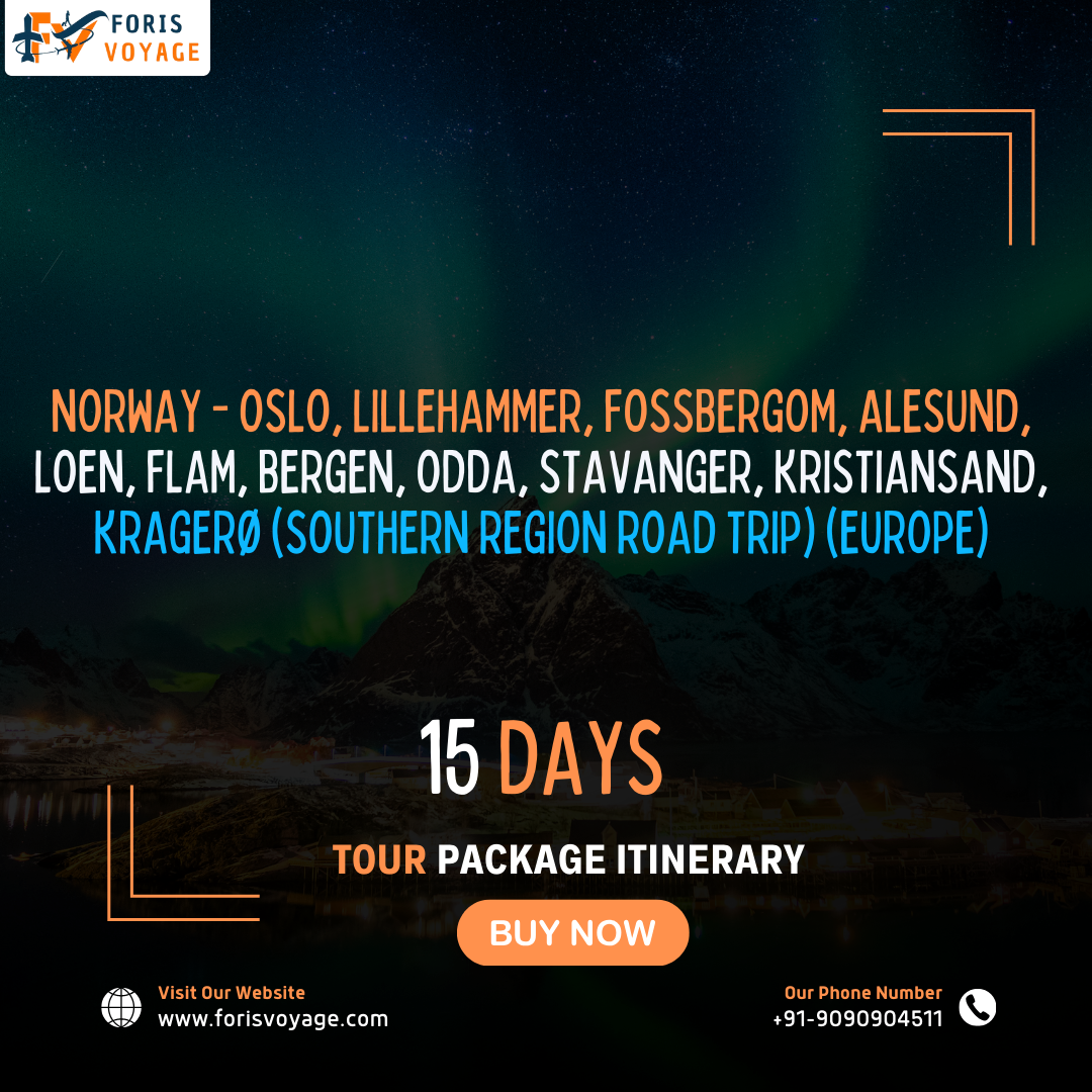 Norway – Oslo, Lillehammer, Fossbergom, Alesund, Loen, Flam, Bergen, Odda, Stavanger, Kristiansand, Kragerø (Southern Region Road Trip) | 15 days (Europe)